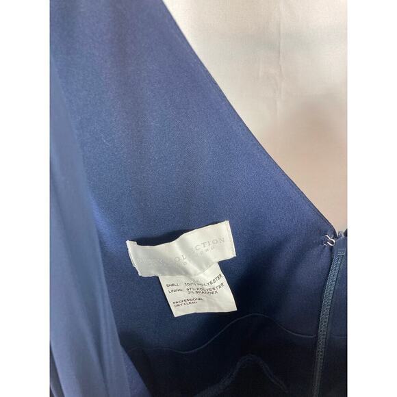 NWT DESSY COLLECTION #2894 LUX V-NECK CHIFFON MIDNIGHT GOWN size 8 - Picture 5 of 6